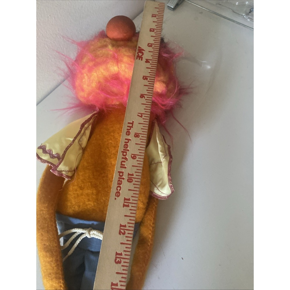 Fisher-Price Animal Muppet Puppet Doll Jim Henson 1970's? Vintage Orange Pink - Picture 12 of 14